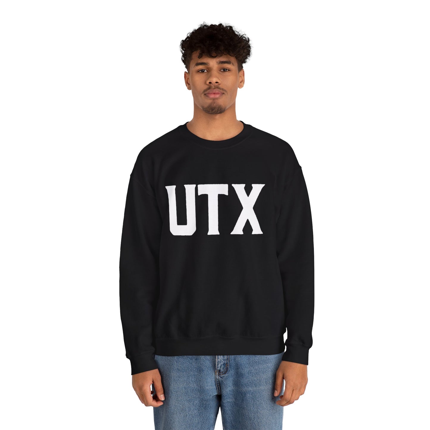 UTX White - Unisex Crewneck Sweatshirt - Cozy Cotton Blend