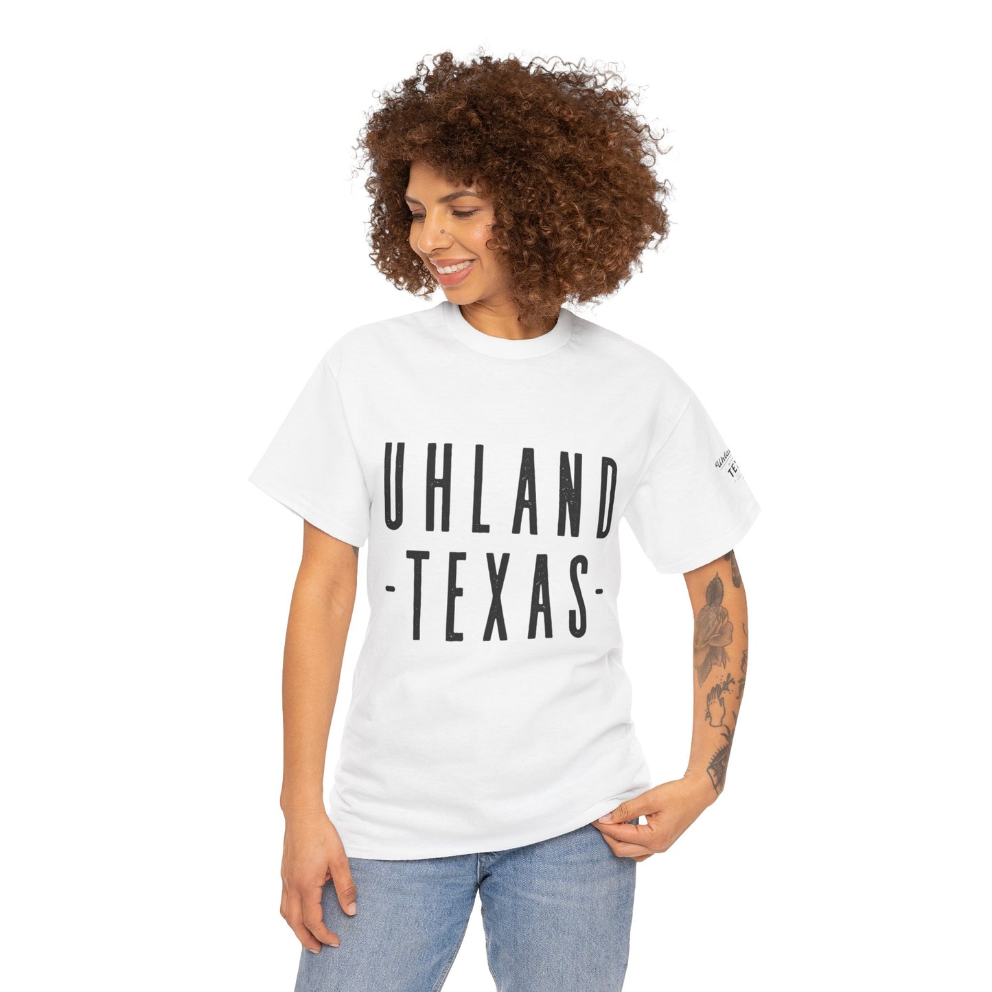 Uhland Texas Too -  Unisex Heavy Cotton Tee - Casual Comfort for Everyday Adventures