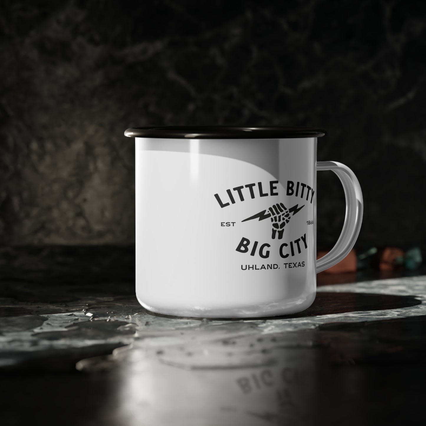 Vintage Little Bitty Big City Enamel Camp Cup | Perfect for Outdoor Adventures & Everyday Use