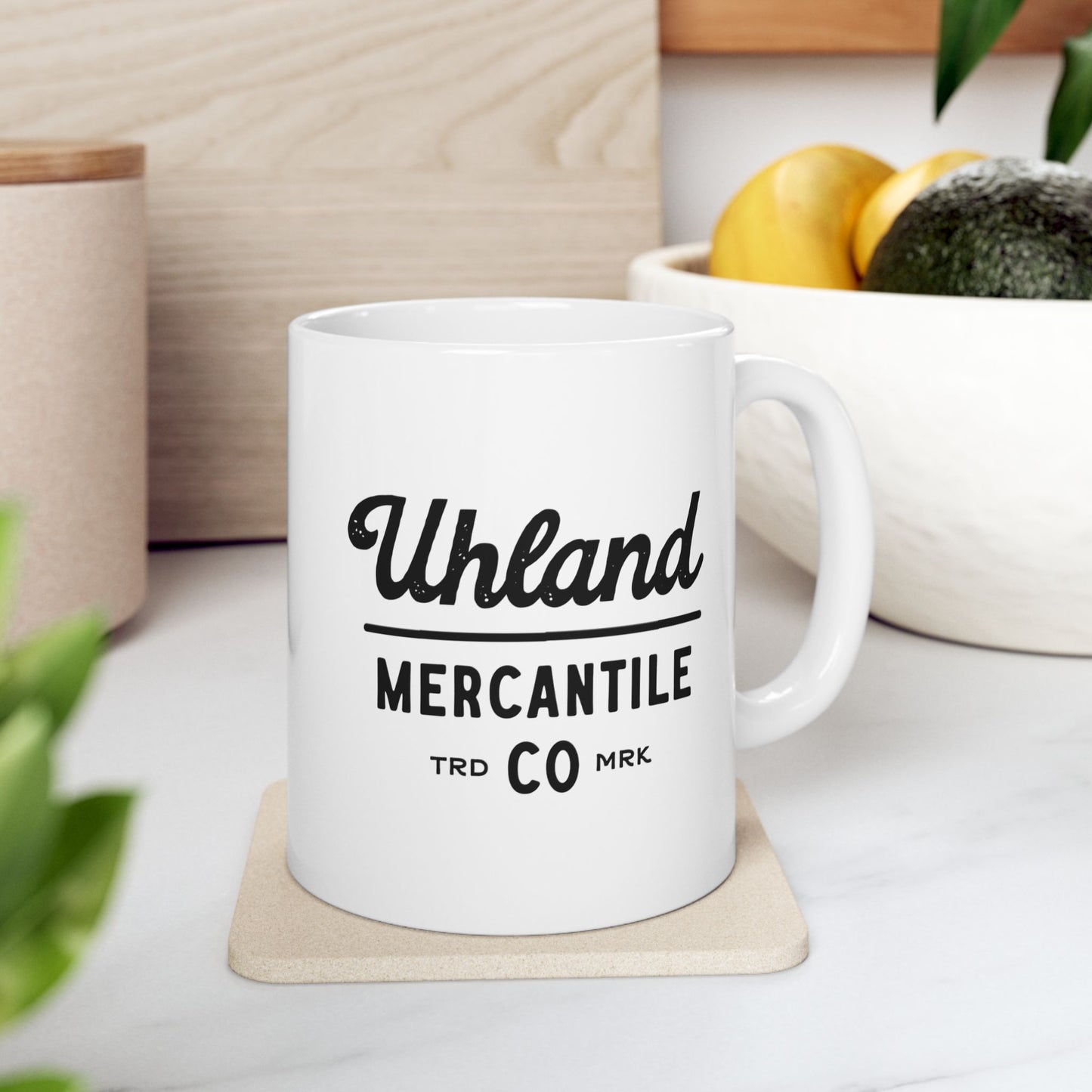 Vintage Style Uhland Mercantile Ceramic Mug - Perfect for Coffee Lovers