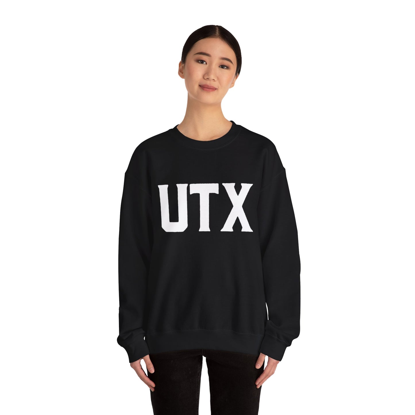 UTX White - Unisex Crewneck Sweatshirt - Cozy Cotton Blend