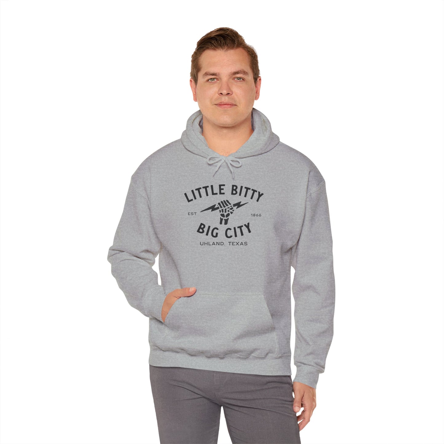 Little Bitty Big City Hoodie - Unisex Heavy Blend® Sweatshirt for Texas Lovers