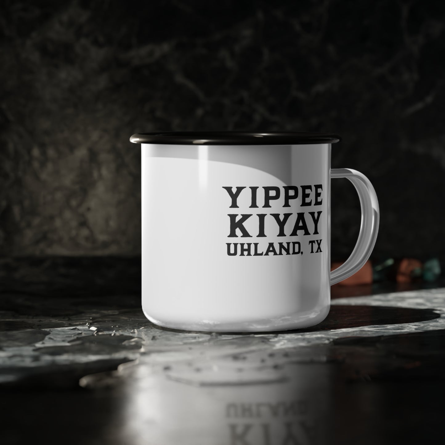 Yippee KiYay Uhland - Vintage Enamel Camp Cup | Perfect for Outdoor Adventures & Everyday Use